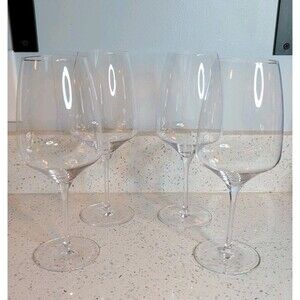 Stolzle Starlight Red Wine Glasses Glass 9.5" Clear Crystal Stemware Set Of 4